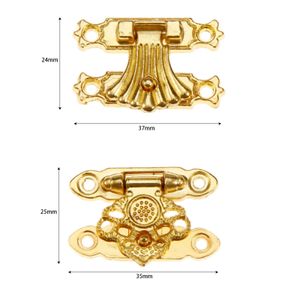 2 st 37*24mm/35*25mm smyckeslåda hasps lås fångar spärrar spännen hängslå blommor träknvin presentlåda spänne möbler hårdvara