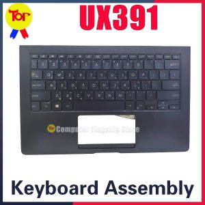 Teclados kefu ux391u para teclado de laptop Asus UX391UA UX391F UX391FA S13 UX3000F Original Teclado Palmrest C Assembléia de conchas