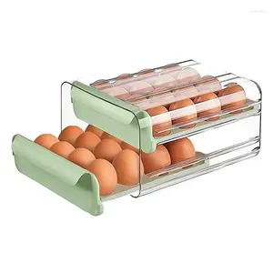 Storage Bottles Egg Dispenser With Two-layer Design And Handle Space-Saving Holder Versatile Box For Home Use Fridges Picnic