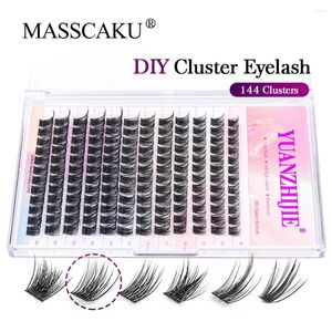 False Eyelashes 12Lines DIY Big Capacity Dovetail Eyelash Extension Firm Easy-grafting Mix Length C/D Curl Lashes Cluster Soft Ribbon