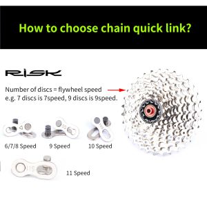 Risk 6/7/8/9/10/11 Speed ​​Bike Chain Quick Link Connector Lock Set MTB Road Bicycle Power Chain Quick Release Buckle