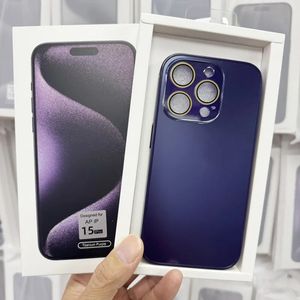 Cep Telefonu Lüks Telefon Kılıfı Titanyum Alaşım Çerçeve Tasarımcı Telefon Kılıfı Lens Koruması Anti-Fingerprints İPhone 15 Pro Case