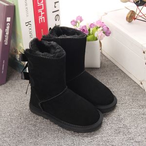 Kids Bailey 2 łuki designer śnieżnych bootów oryginalne malucha solidne botas nie jeździe zimowe dziewczyny obuwie maluch dzieci chłopiec botki dziecięce bawełniane buty