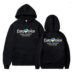 Men's Hoodies Eurovision Hoodie Long Sleeve Streetwear Women Men Hooded Sweatshirt Song Contest Fashion Clothes