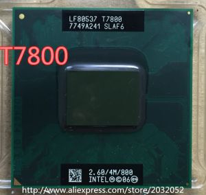 Процессор оригинал LNTEL CPU CORE 2 DUO DUO T7800 T7800 CPU 4M SOCKET 479 CACHE/2,6 ГГц/800/DualCore (работа 100% бесплатная доставка)