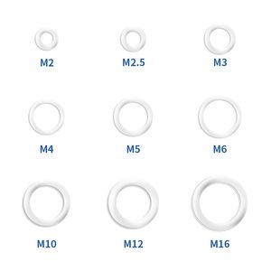 100pcs de alumínio de alumínio arruela de vedação de vedação e parafuso seleção de porca e parafuso selo de anel m4 m5 m6 m8 m10 m12 m14 m16 m18 m20 m22 m24 m26