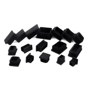 4pcs Plastic Furniture Leg Plug square Steel Pipe Tube End Caps for table feet Pads chair foot Bottom Cover Wood Floor Protector