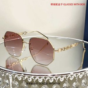 Luxury designer Sunglasses 184 High quality fashion polygonal light metal women's sunglasses Personalized Frame Concave Cool Pink Travel Casual Square sunglasses