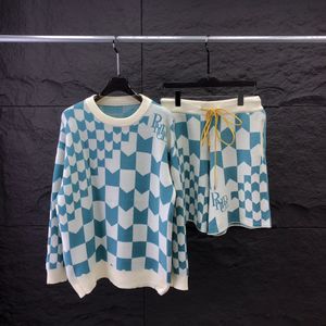 Herr- och kvinnors tröja uppsättningar Designer Sweater Set Mäns bomullsmodtröja Shorts Långa kläder Par samma kläder M-3XL3