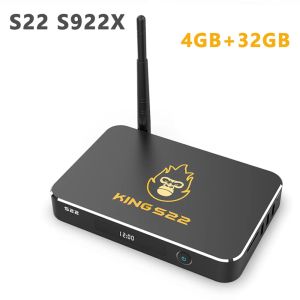 Caixa S22 Android 9.0 Smart TV Box Configure a caixa superior AmLogic S922X 4GB 32GB 2.4G 5G 1000M Caixa superior 4K Player de mídia vs AM6b Plus AM7