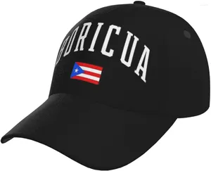 Bollmössor Puerto Rico Flag Baseball Cap Workout Hatts med justerbar rem för män Kvinnor Dad Hat Snapback