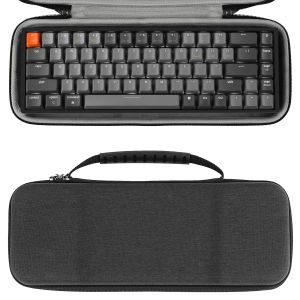 Accessories Geekria 65% Keyboard Case for Keychron k6,Hard EVA Waterproof Carrying Bag Compact Mechanical Gaming Portable Keyboard (Black)