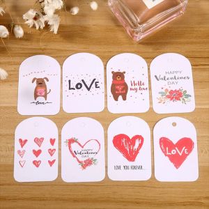 50pcs adoro flor coração urso kraft tags tags de aniversário de aniversário de casamento decorações de pacote de natal