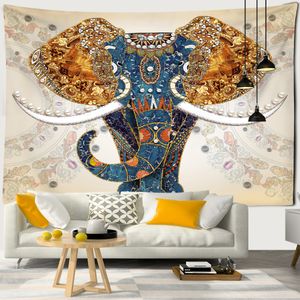 Мандала рисунок слон гобелен дерево жизни стена висят психоделический колдовство домашний декор фоновый фон ткань