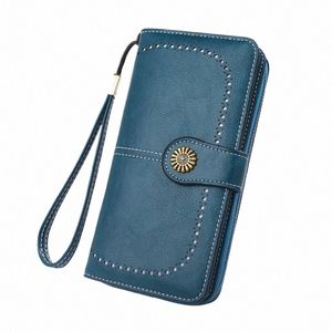 new Pu Leather Women Wallets Female Lg Hasp Purses Ladies Phe Purse Card Holders Fi Large Capacity Mey Bag Carteras r8vh#