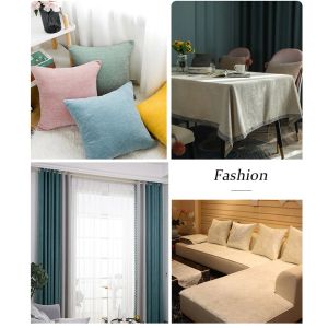 High-end sofa fabric Chenille cloth fabric textile fabrics Solid fabric for sofa furniture Plain upholstery fabric