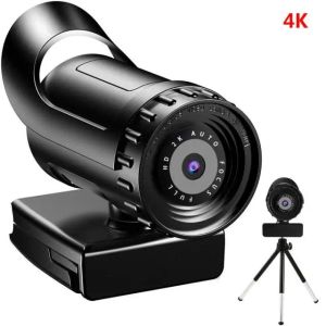 Webcams Autofocus 1080p/2k/4k Webcam Computerkamera HD -Netzwerk USB Live Webcam Rotatable mit Tripod for Live -Videokonferenz