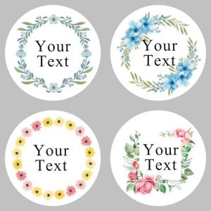 100pcs 3-8cm Customized Add Your Names and Date Wedding Stickers Invitations Seals Candy Favors Gift Boxes Paper Labels Adhesive