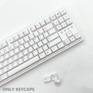 Tillbehör 137 Keys KeyCaps PBT SubliMation XDA Höjd GMK Mekaniskt tangentbord Vit KeyCap för Cherry MX Switch för Apple Mac ISO