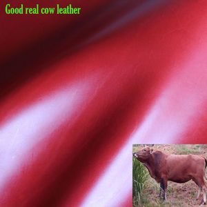 Good Quality Red Genuine Cow Leather Fabric Cow Skin Fabric Real Cowskin Leather Quilting Patchwork Sewing Material Diy Bag
