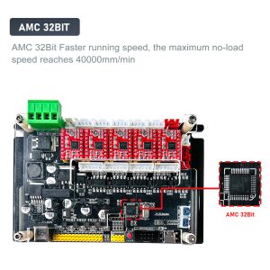 CNC 4AXIS Controller MCU32 Bit 32GRBL Stepper Motor Driver XYZA Axis Driver Board Spport 500W Spindle for CNC Milling Machine