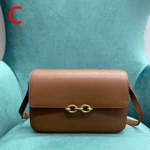 Shoulder bag Designer Satchel IN Smooth Leather Bag With Front Flap Decorate Luxury Crossbody bag 24cm Calfskin Leather 10A Mirror 1:1 quality Handbag With box WY040