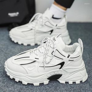 Casual Shoes 2024 Spring Autumn Trend Handsome Men's Sports Versatile Pure Black Height Increasing Daddy Ins Fashion Male