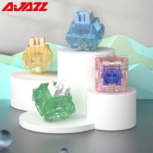 Acessórios Ajazz Switch Clicky linear tátil silencioso rgb teclado mecânico FIT GK61 GK64 GH60 5/3 PIN SWAP HOT TECHADOR DIY GAMING