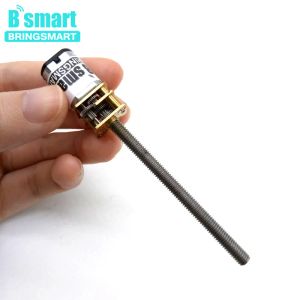 BRINGSMART EIXO MOTOR DE ENGRENAGEM DC 55MM DC 15/30/50/60/10/200/300/500/1000rpm Mini parafuso elétrico Redutor N20 3V 6V 12V