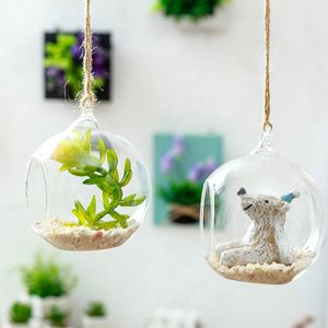 6/8/10/12Cm Clear Glass Round Hanging Candle Tea Light Holder Candlestick Home Globe Shape Glass Candlestick Tea Light Holder