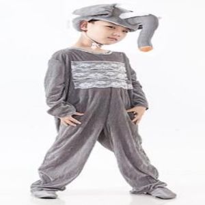 Nuovo stile The 2018 Children Cosplay Grey Elephants Brown Lion Adatto per ragazzi e ragazze Costume da palcoscenico Long Style Dancing Cloone270R