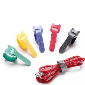 20pcs T-type Adhesive Magic Fastener Tape Sticks Cable Tie Model Straps Wire With Battery Stick Buckle Belt Bundle Tie Hook Loop