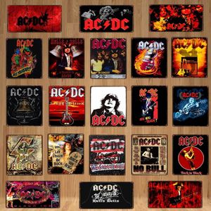 2022 Поп -звезда оловянный знак винтажный рок acdc Металлическая картина младенца музыка Tiki Bar Art Art Plate Personal Domt Decor Movie Pub 252K