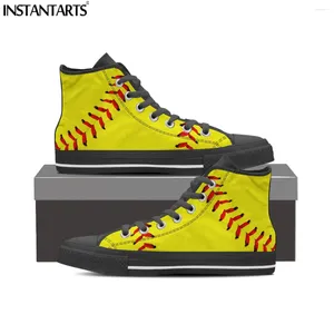 Casual Shoes INSTANTARTS Baseball 3D Printed Men's High Top Canvas For Men Sport Outdoor Sneakers Male Unisex Lace Up Zapatillas Hombre