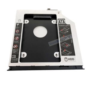 HJÄLLANDE SATA 2: a hårddisk SSD HDD -modul Optisk Bay Caddy Tray Frame Adapter för HP EliteBook 2560p 2570p med Bezel and Bracket