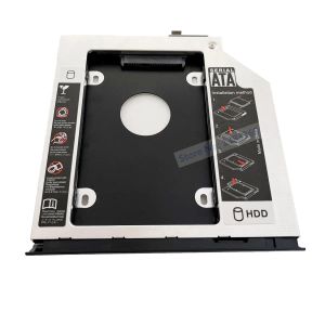 Gabinete SATA 2º disco rígido SSD Módulo HDD Optical Bay Caddy Bandey Frame Adaptador para HP EliteBook 2560p 2570p com moldura e suporte