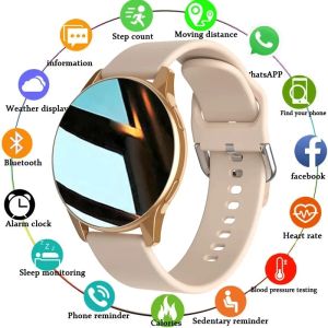 Watches AMOLED New Women Bluetooth Call Smart Watch HeartRate Blood Pressure Monitoring Smartwatches IP67 Waterproof Men Smartwatch+Box