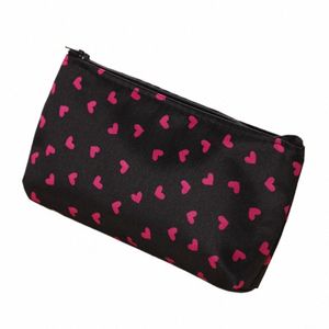 heart Pattern Zipper Makeup Bag Fi Design Multi-Functial Bag Using As Cosmetic Pouch Or Travel/Carrying Purse For Women F6Js#