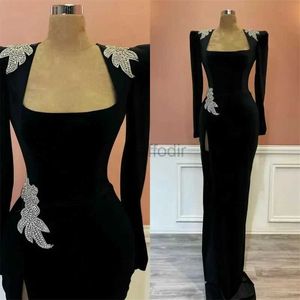 Urban Sexy Dresses Stylish Elegant Ladies Formal PROM Luxury Evening dress Sexy Black Mermaid applique Mermaid bag hip side slit formal party dress 240410