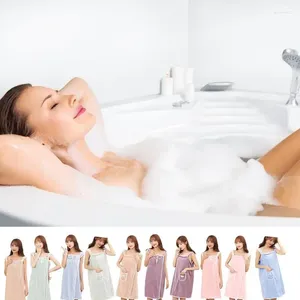 Towel Wearable Bath Wrap Towels For Women Adult Shower Spa Pure Color Tube Top Skirt Big Bathrobe