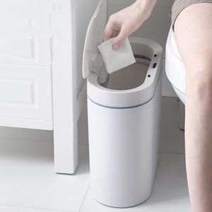 Avfallsbackar Smart sensor Trash Can Kitchen Storage Badrum Box Hushållsvaror Tillbehör Ornament2549