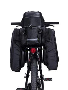 Rockbros Bicycle Carrier Bag MTB自転車ラックバッグトランクパニエサイクリング多機能大型容量の大容量雨のカバー付き