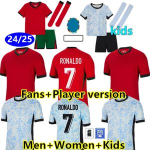 2024 Euro Cup 2025 Soccer Jerseys Joao Felix Pepe Bermardo B.Fernandes Camisa de Futebol J.Moutinho 24 25 Football Shirt Men Kid Kit Women Ronaldo Portuguese