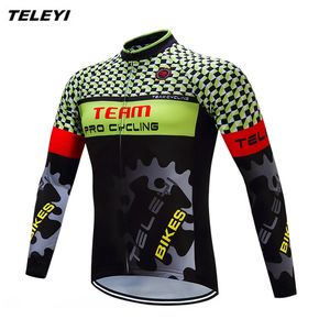 2019 Black Green Bike Long Jersey Men Cycling Clothing Spring Autumd Male Mtb Ropa Ciclismo Wear Maillot Long Sleeveシャツ