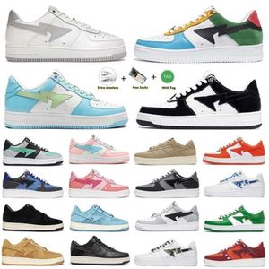 SK8 OG STA Mens Running shoes Pastel Pink Patent Leather ABC Combo Green Black white Shark Suede Tokyo Suede Heel Beige men women trainers sports