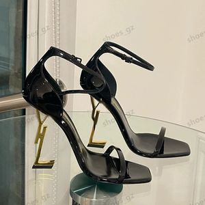 Классические дизайнерские сандалии каблуки женщины с металлическими каблуками с сандалиями модные туфли танцевальная обувь 10 см. Свадебная лодыжка