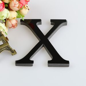 26 буквы DIY 3D зеркало Акриловая наклейка наклейка Алфавит Свадебное домашнее декор название дизайн художественные ремесла стоят черные украшения