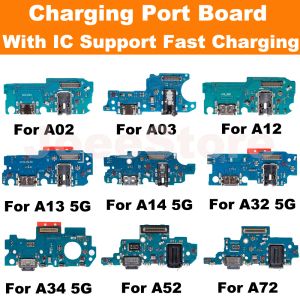 Placa de porta de carregamento para Samsung A72 A73 A52 A53 A33 A23 A24 A14 A13 A12 Módulo de microfone USB Conector de carga rápida