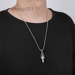 Plated Chrome Heart Necklaces Cross Pure Personality Size Sword Pendant Vintage Thai Sier Necklace for Men Wedding Party Jewelry No Box l SIXT 7Z0C OR7S FR WW53 BN81