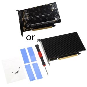 Карты 4 порта PCI Express Expansion Card PCIe для M2 -контроллера PCIE X16 к M.2 NVME Adapter Add на картах для 22302280 SSD